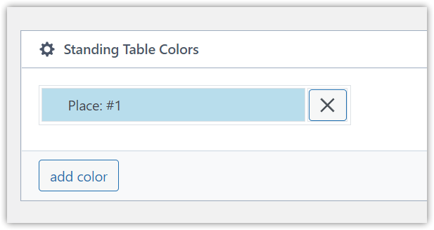 Standing Table colors
